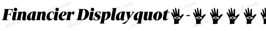 Financier Displayquot;字体转换